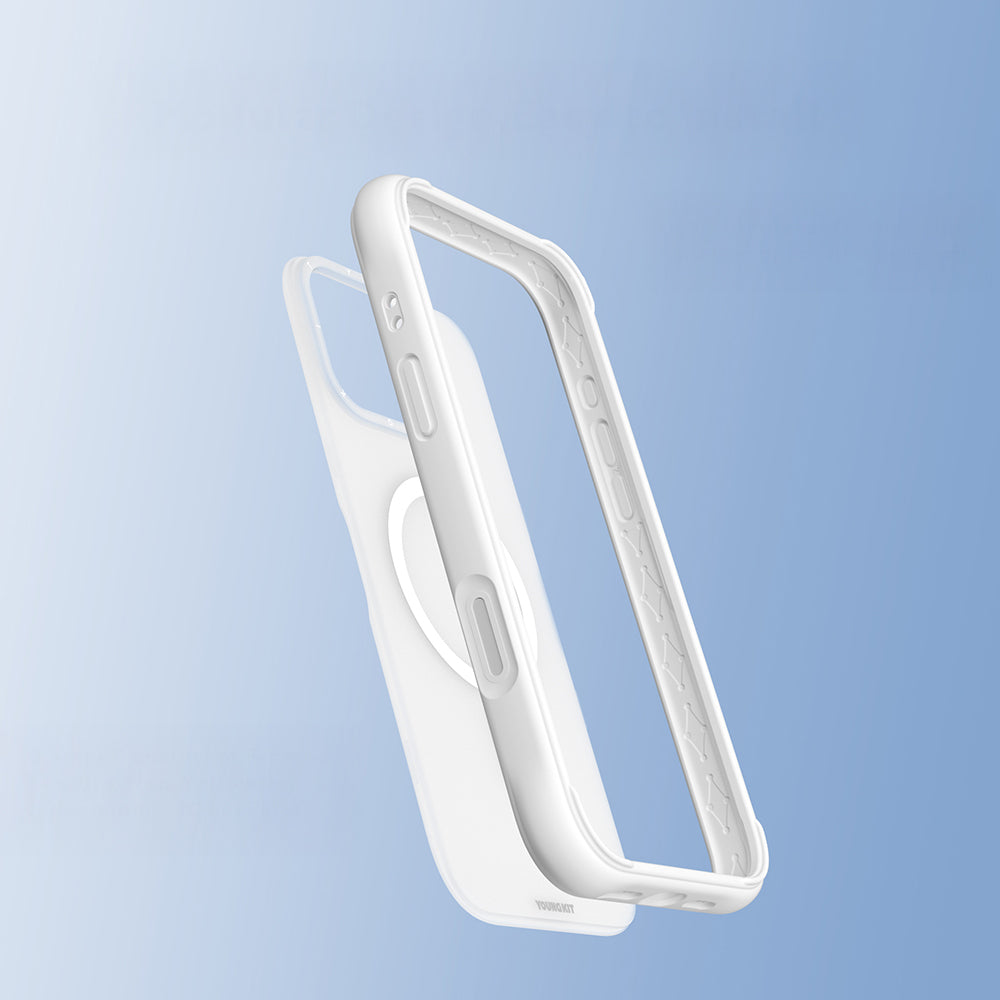 Apple iPhone 16 Pro Max Kılıf M-safe Şarj Özellikli Youngkit Macaroon Serisi Kapak Siyah