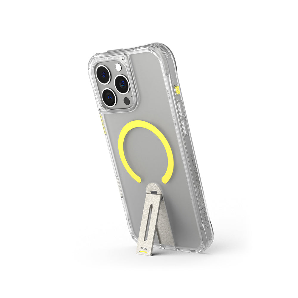 Apple iPhone 16 Pro Max Kılıf M-safe Şarj Özellikli 360 Derece Dönebilen Standlı Skinarma Helix Kapak Titanyum