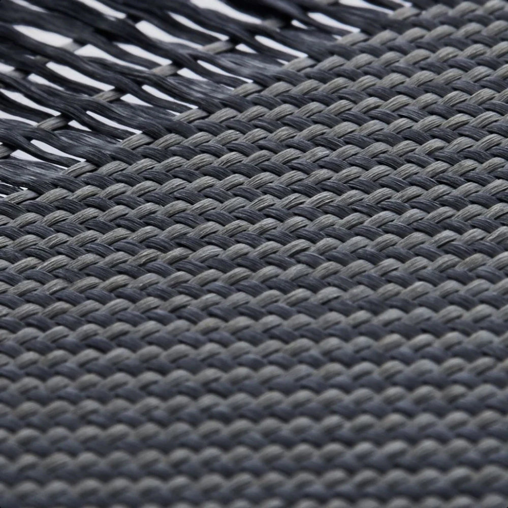 Apple iPhone 16 Pro Max Kılıf Magsafe Şarj Özellikli 600D Aramid Fiber Pitaka Ultra-Slim Classic Serisi Black-Grey Twill Kapak Siyah