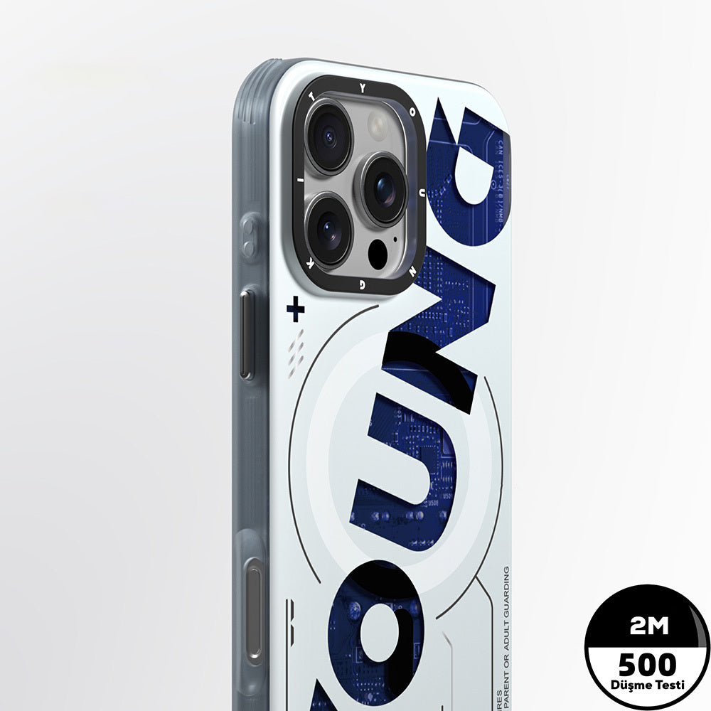 Apple iPhone 16 Pro Max Kılıf Magsafe Şarj Özellikli Airbagli Çift Katmanlı Youngkit Future Serisi Kapak Kırmızı