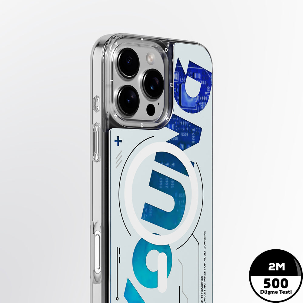 Apple iPhone 16 Pro Max Kılıf Magsafe Şarj Özellikli Airbagli Çift Katmanlı Youngkit Future Streamer Serisi Kapak Kırmızı