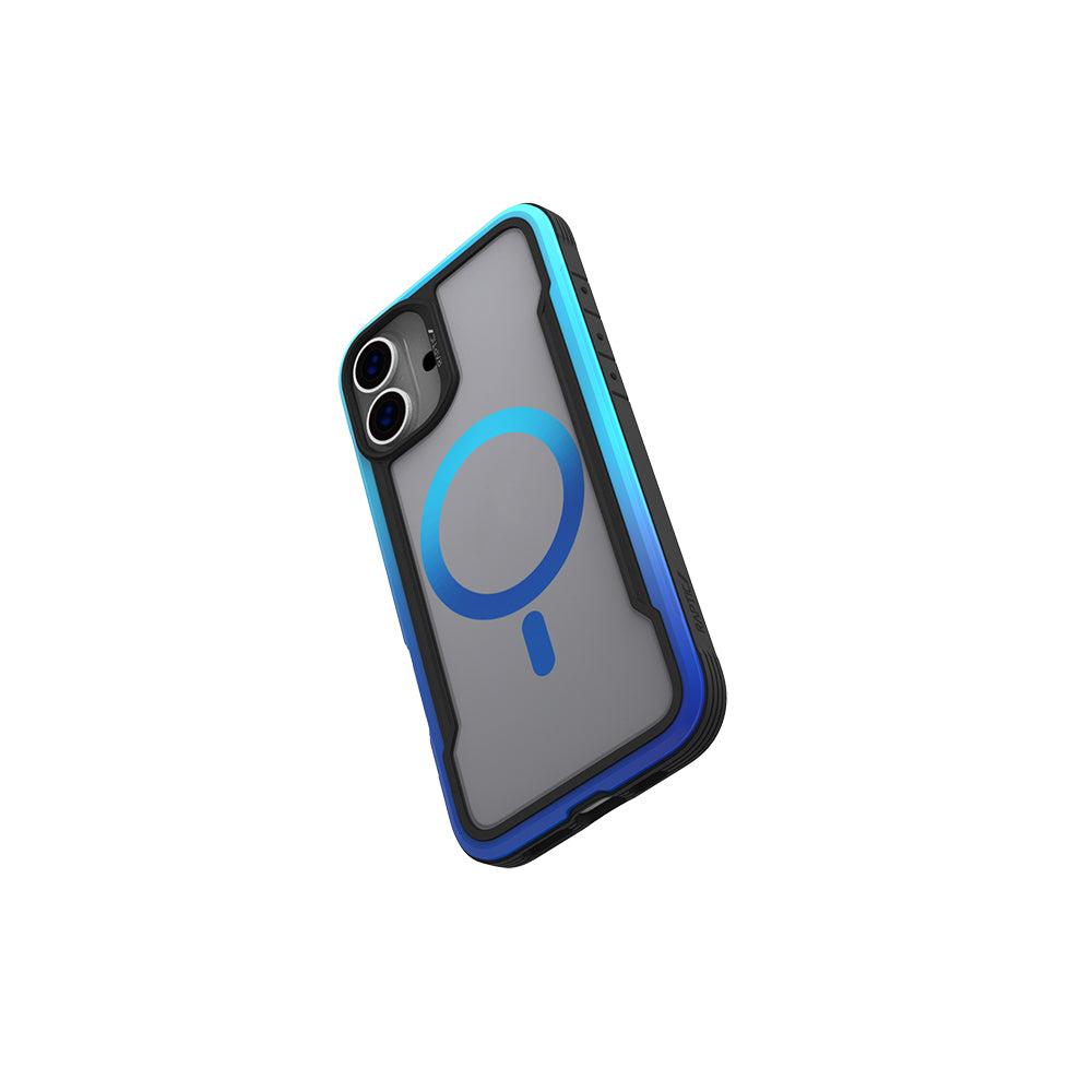 Apple iPhone 16 Pro Max Kılıf Magsafe Şarj Özellikli Airbagli Raptic Shield 2.0 Serisi Şeffaf Arka Yüzey Kapak Turkuaz