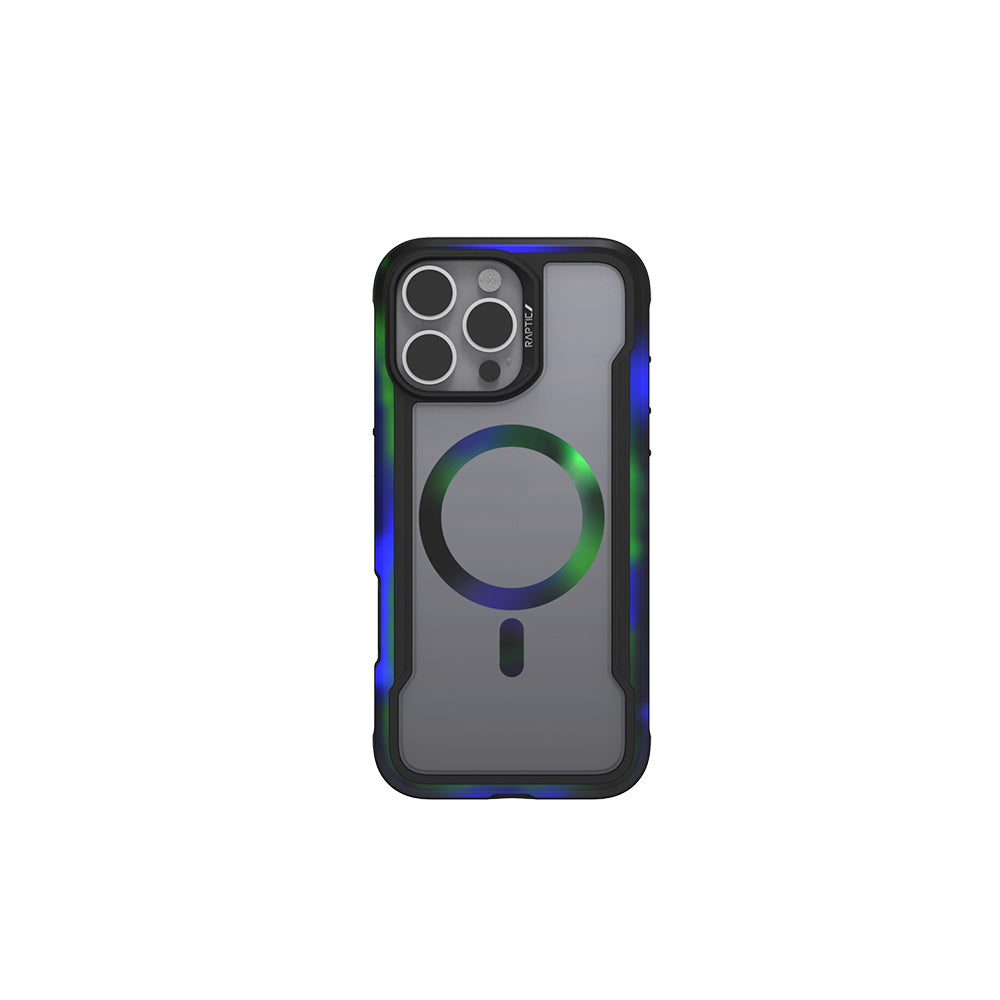 Apple iPhone 16 Pro Max Kılıf Magsafe Şarj Özellikli Airbagli Raptic Shield 2.0 Serisi Şeffaf Arka Yüzey Kapak Siyah