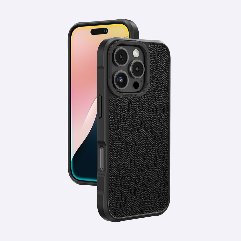 Apple iPhone 16 Pro Max Kılıf Magsafe Şarj Özellikli Amazingthing Glamour Serisi Kapak Siyah