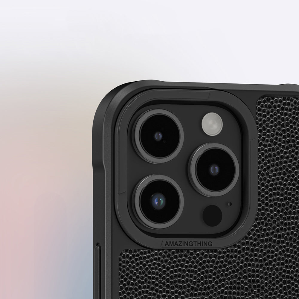 Apple iPhone 16 Pro Max Kılıf Magsafe Şarj Özellikli Amazingthing Glamour Serisi Kapak Siyah