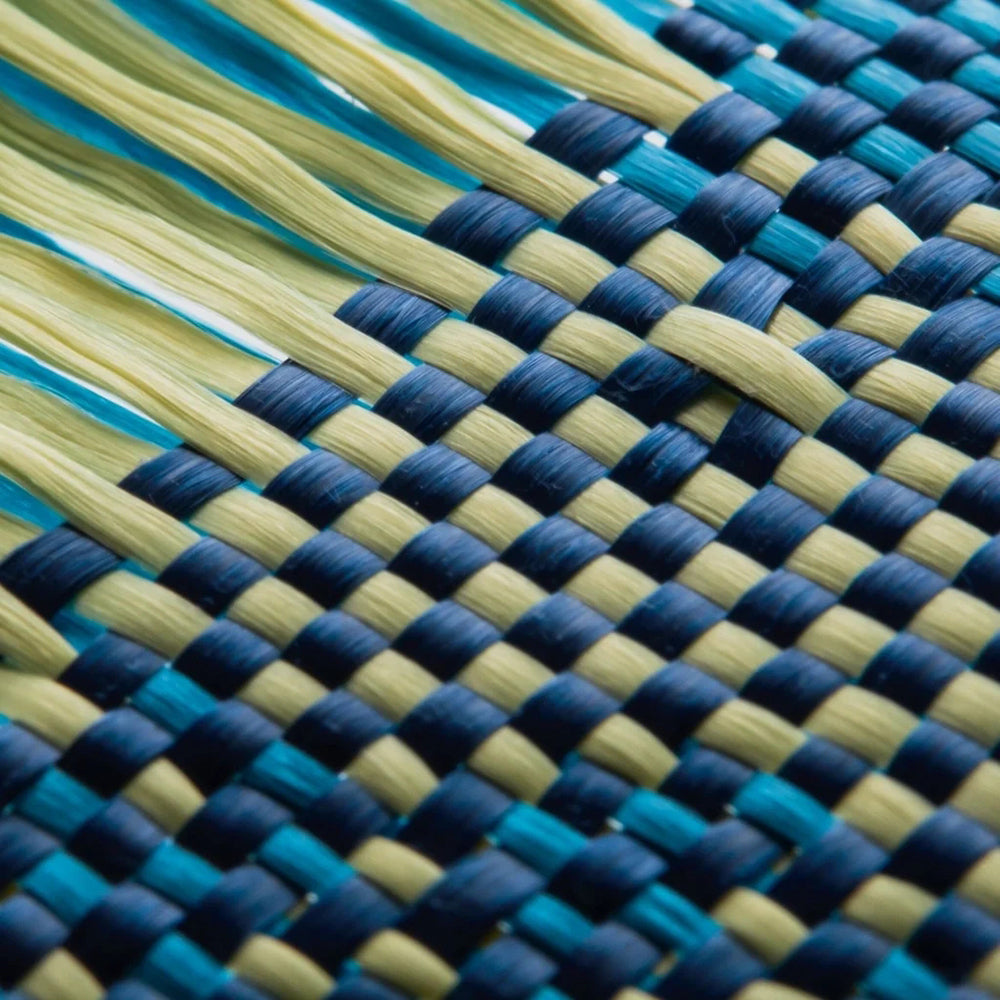 Apple iPhone 16 Pro Max Kılıf Magsafe Şarj Özellikli Aramid Fiber Pitaka Tactile Woven Starpeak Serisi Milky Way Galaxy Kapak Mavi