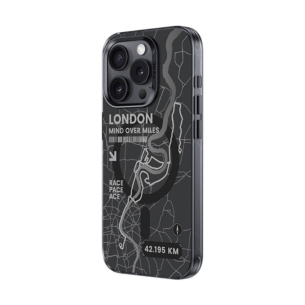 Apple iPhone 16 Pro Max Kılıf Magsafe Şarj Özellikli Benks City Serisi Kapak Mavi