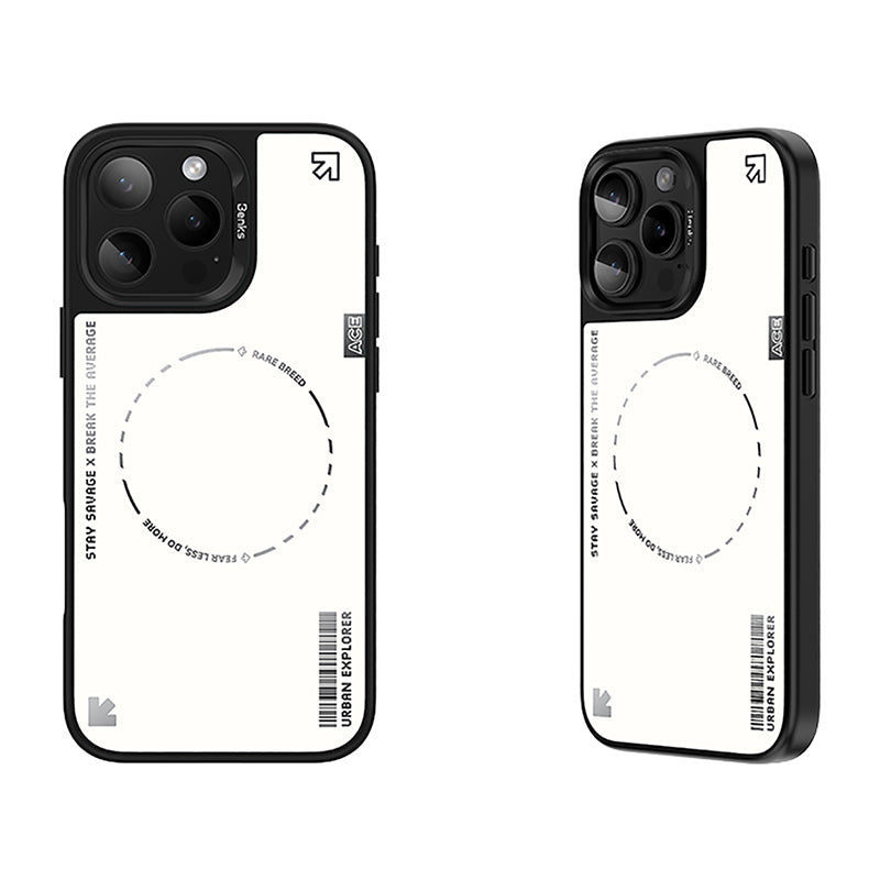 Apple iPhone 16 Pro Max Kılıf Magsafe Şarj Özellikli Benks Dynamic Basis Kapak Beyaz