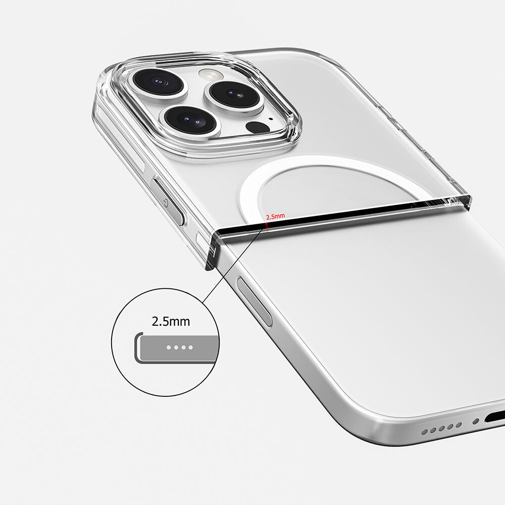 Apple iPhone 16 Pro Max Kılıf M-safe Şarj Özellikli Kamera Korumalı Zore Kripto Kapak Şeffaf