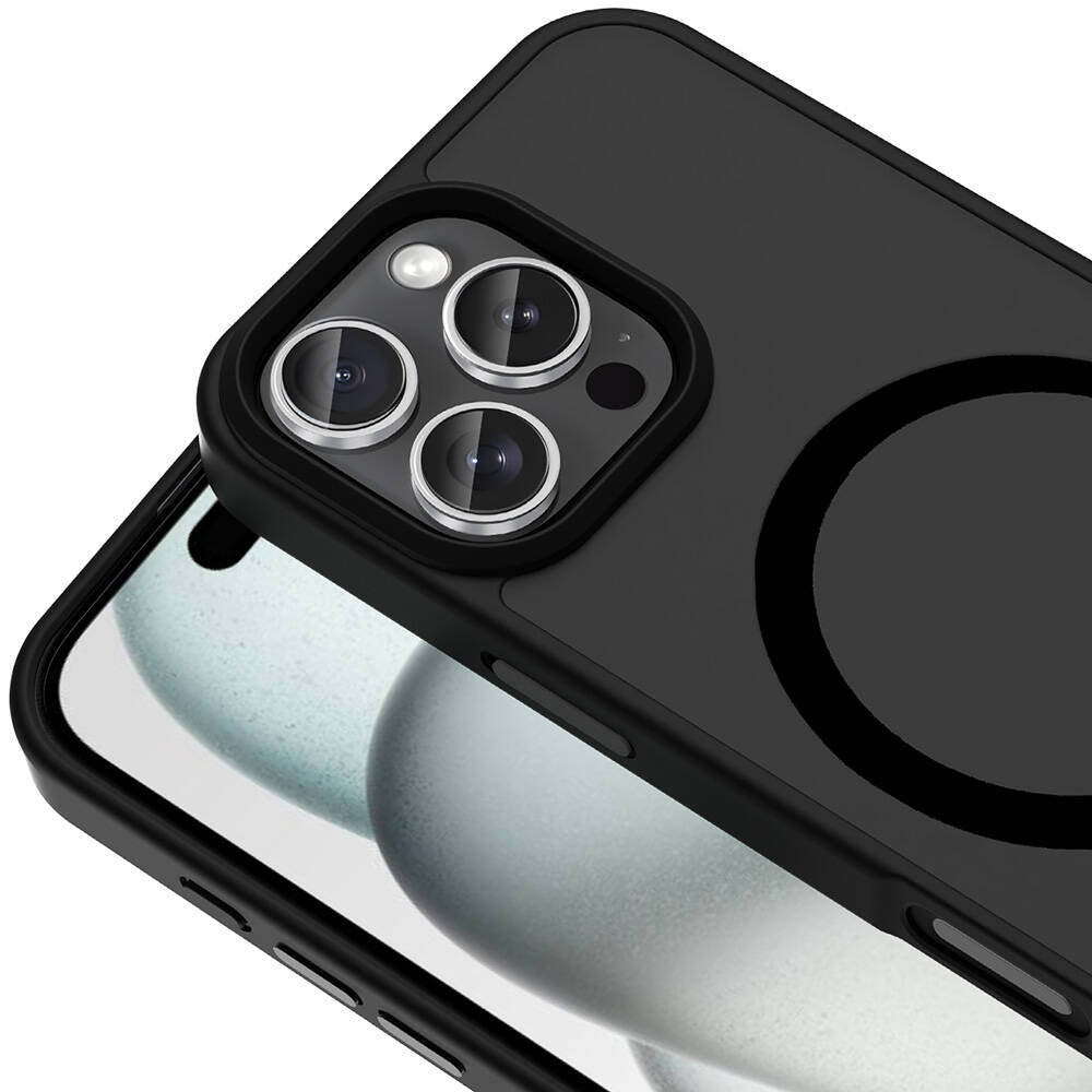 Apple iPhone 16 Pro Max Kılıf M-safe Şarj Özellikli Mat Arka Yüzey Zore Sio Kapak Lacivert