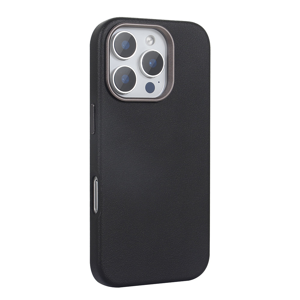 Apple iPhone 16 Pro Max Kılıf M-safe Şarj Özellikli PU Deri Zore Adora Kapak Gri