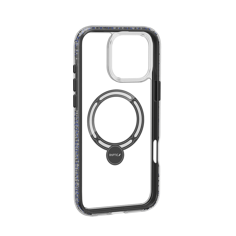 Apple iPhone 16 Pro Max Kılıf Magsafe Şarj Özellikli Raptic AirJoy Serisi Boncuk Tasarımlı 360 Derece Dönebilen Standlı Kapak Turuncu