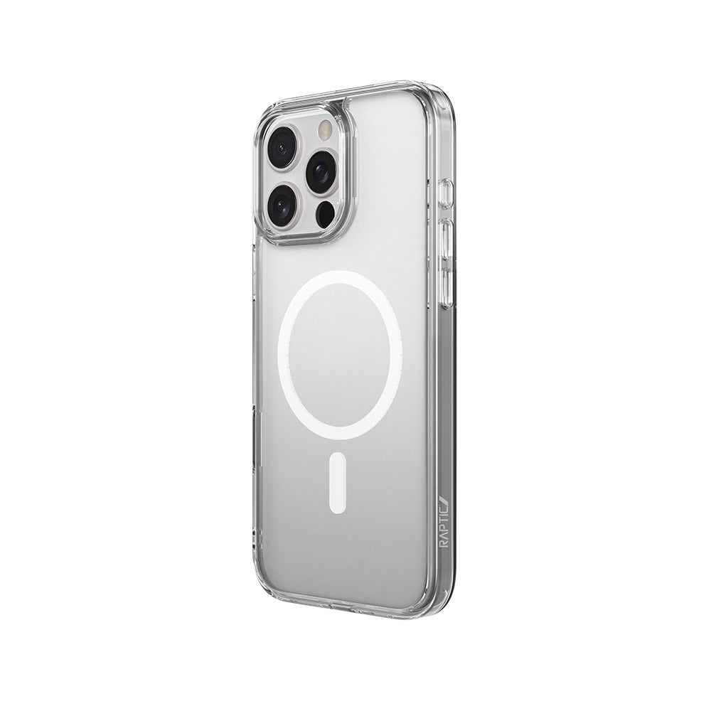 Apple iPhone 16 Pro Max Kılıf Magsafe Şarj Özellikli Raptic Crystal MagSafe Serisi Şeffaf Kapak Şeffaf