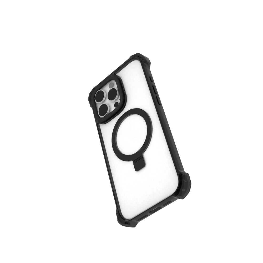 Apple iPhone 16 Pro Max Kılıf Magsafe Şarj Özellikli Raptic Dual Serisi Şeffaf Standlı Kapak Şeffaf