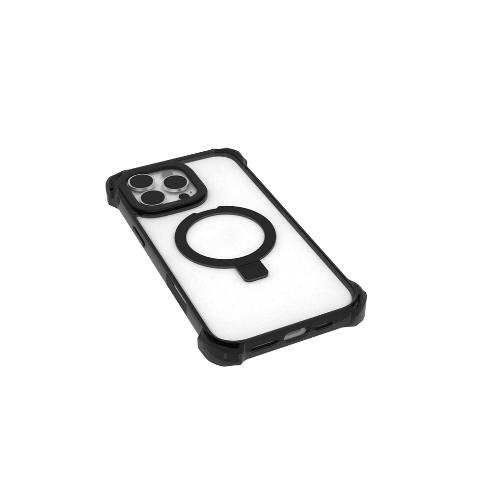 Apple iPhone 16 Pro Max Kılıf Magsafe Şarj Özellikli Raptic Dual Serisi Şeffaf Standlı Kapak Şeffaf