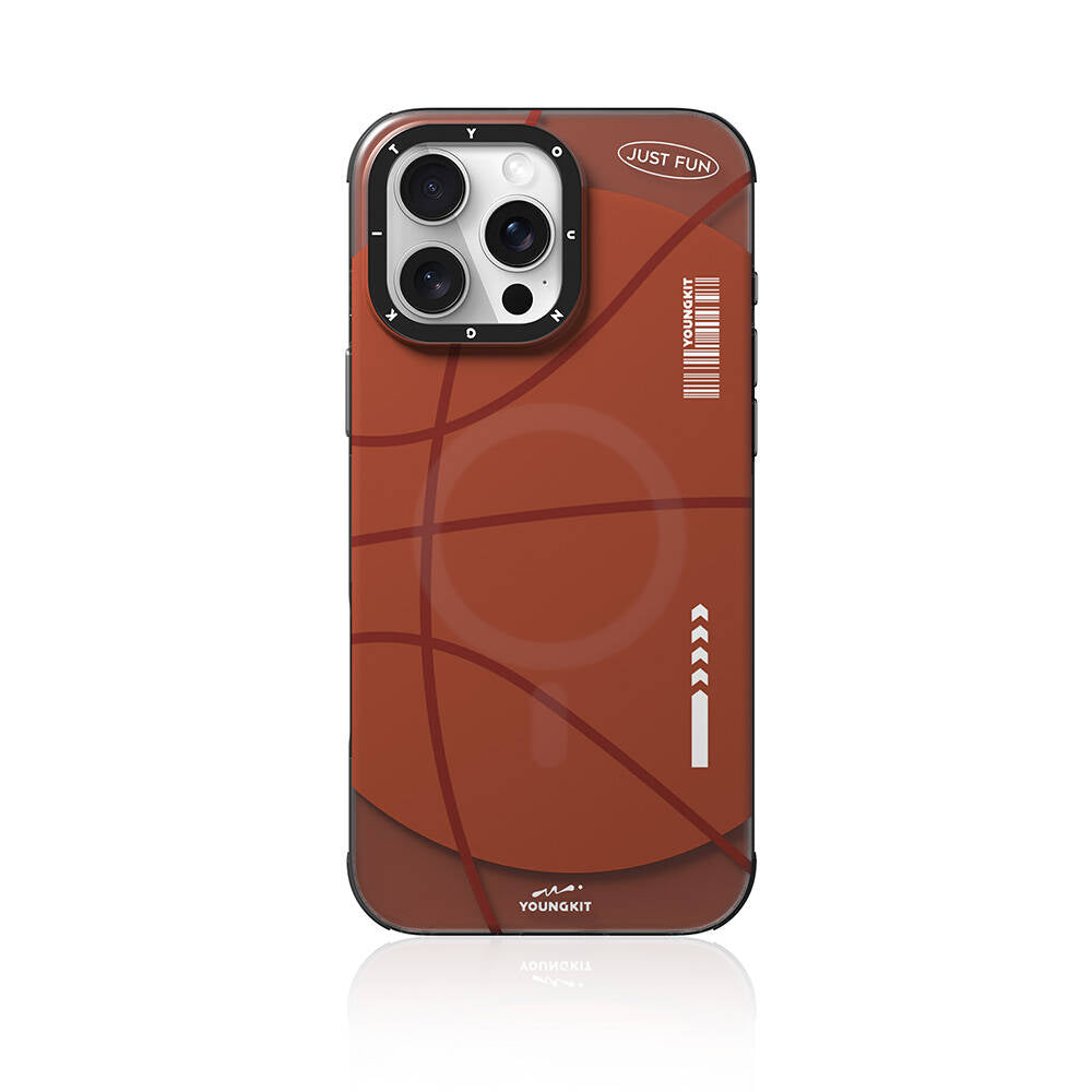 Apple iPhone 16 Pro Max Kılıf Magsafe Şarj Özellikli Spor Tasarımlı Youngkit Dynamic Serisi Kapak Kahverengi