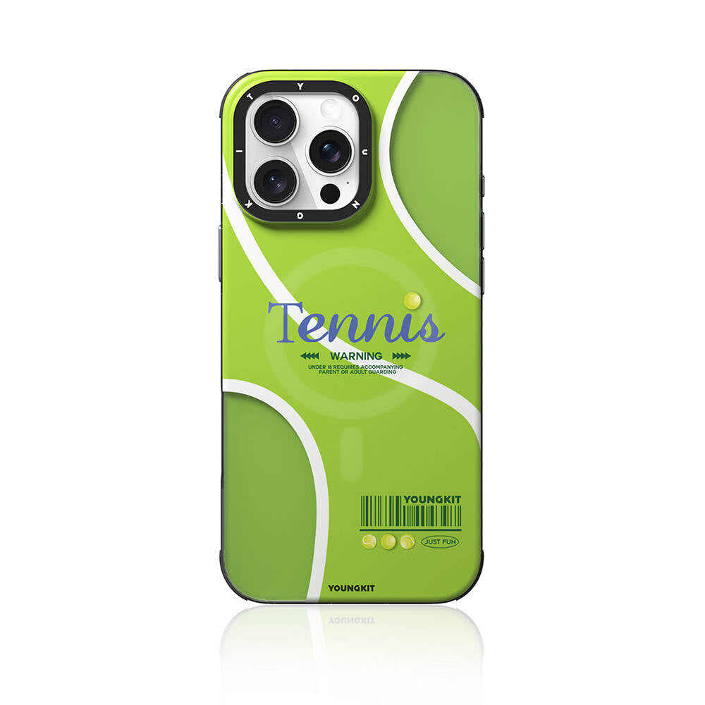 Apple iPhone 16 Pro Max Kılıf Magsafe Şarj Özellikli Spor Tasarımlı Youngkit Dynamic Serisi Kapak Yeşil