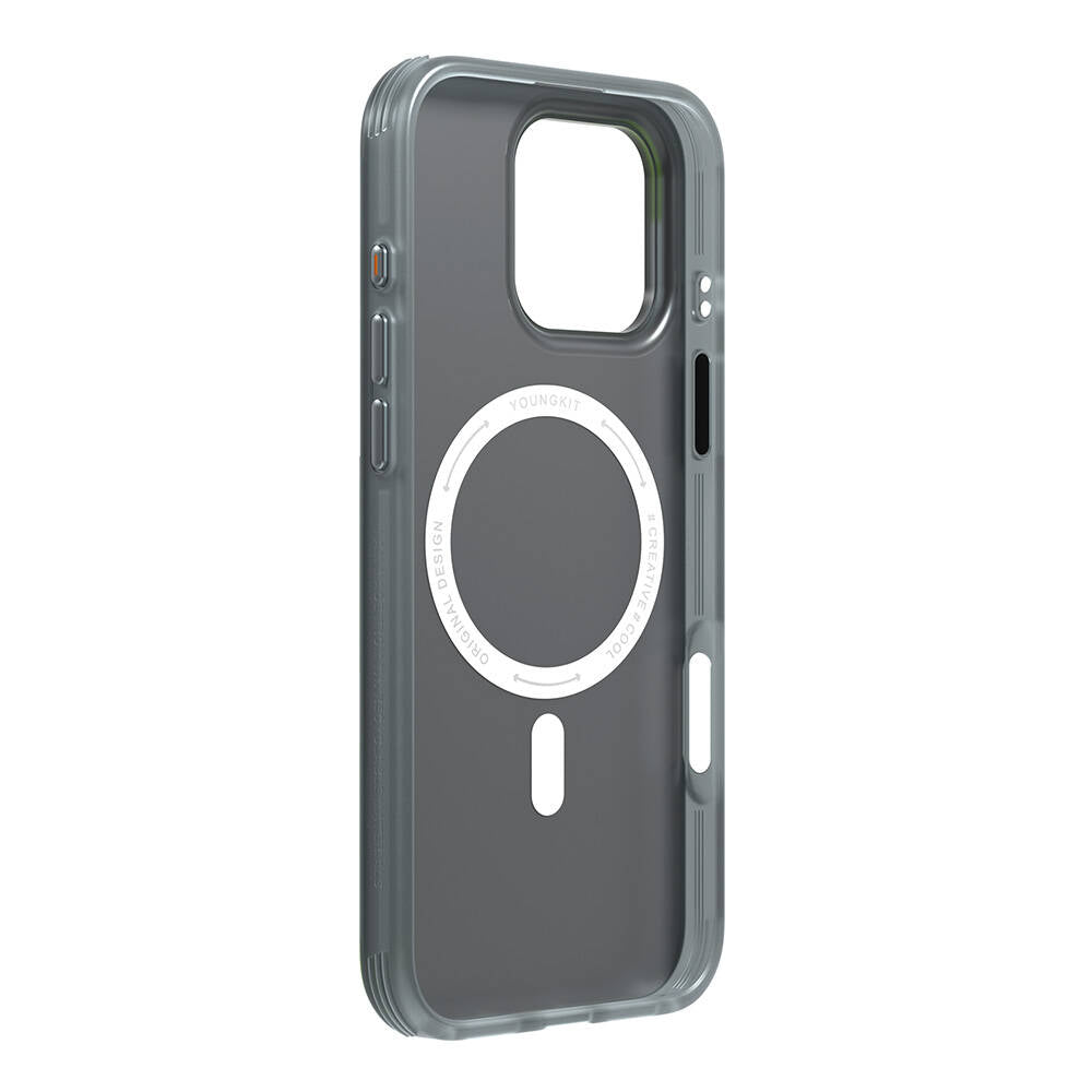Apple iPhone 16 Pro Max Kılıf Magsafe Şarj Özellikli Spor Tasarımlı Youngkit Dynamic Serisi Kapak Yeşil