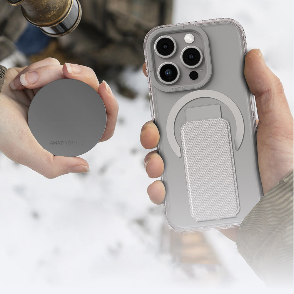 Apple iPhone 16 Pro Max Kılıf Magsafe Şarj Özellikli Standlı Amazingthing Titan Pro Plus Kapak Siyah