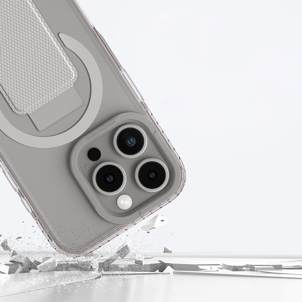 Apple iPhone 16 Pro Max Kılıf Magsafe Şarj Özellikli Standlı Amazingthing Titan Pro Plus Kapak Siyah