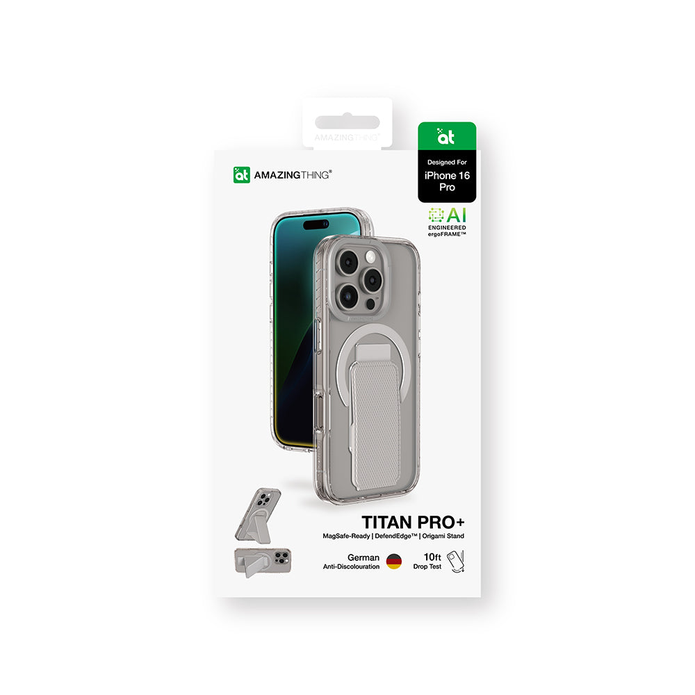 Apple iPhone 16 Pro Max Kılıf Magsafe Şarj Özellikli Standlı Amazingthing Titan Pro Plus Kapak Rose Gold