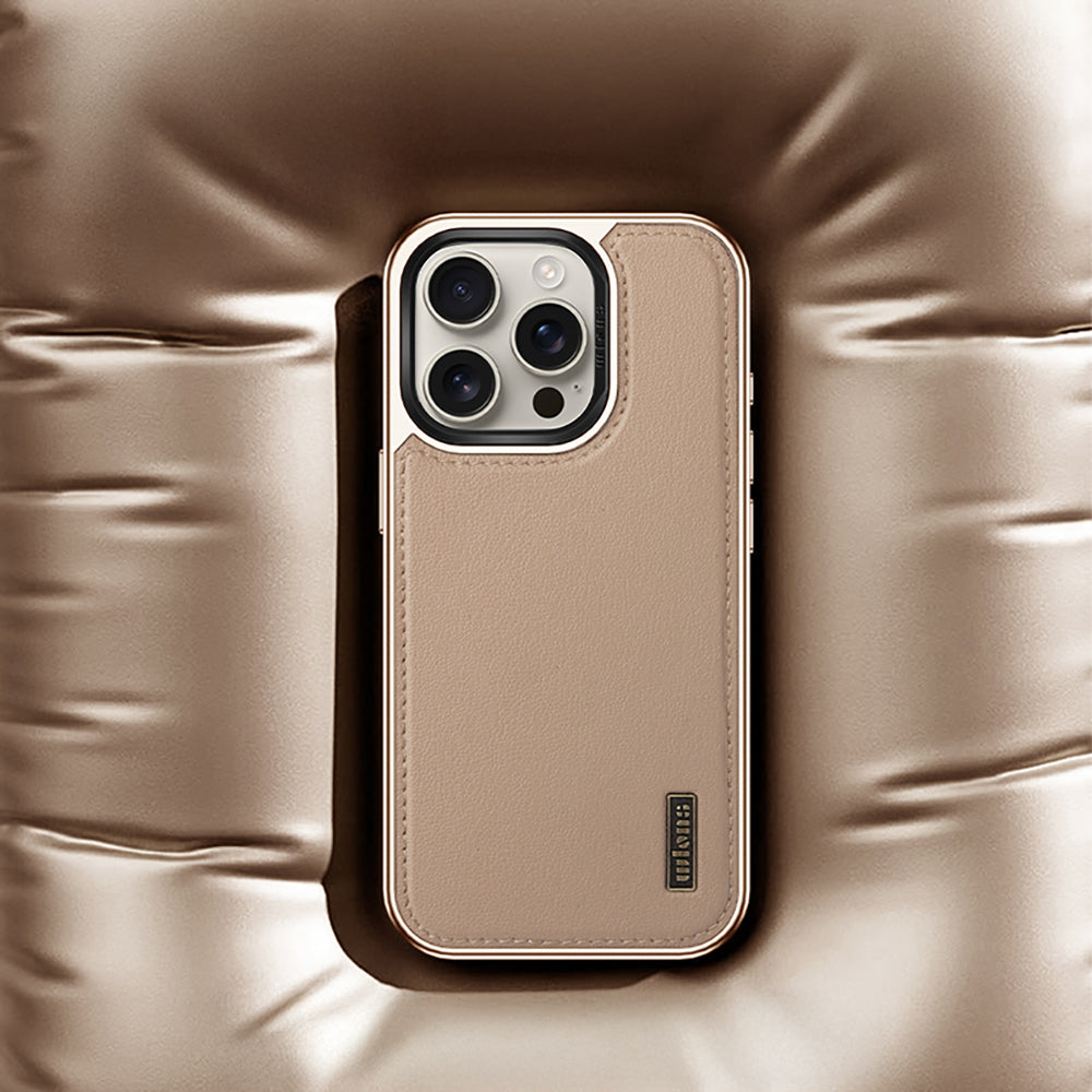 Apple iPhone 16 Pro Max Kılıf M-safe Şarj Özellikli Standlı Leto Kapak Gold