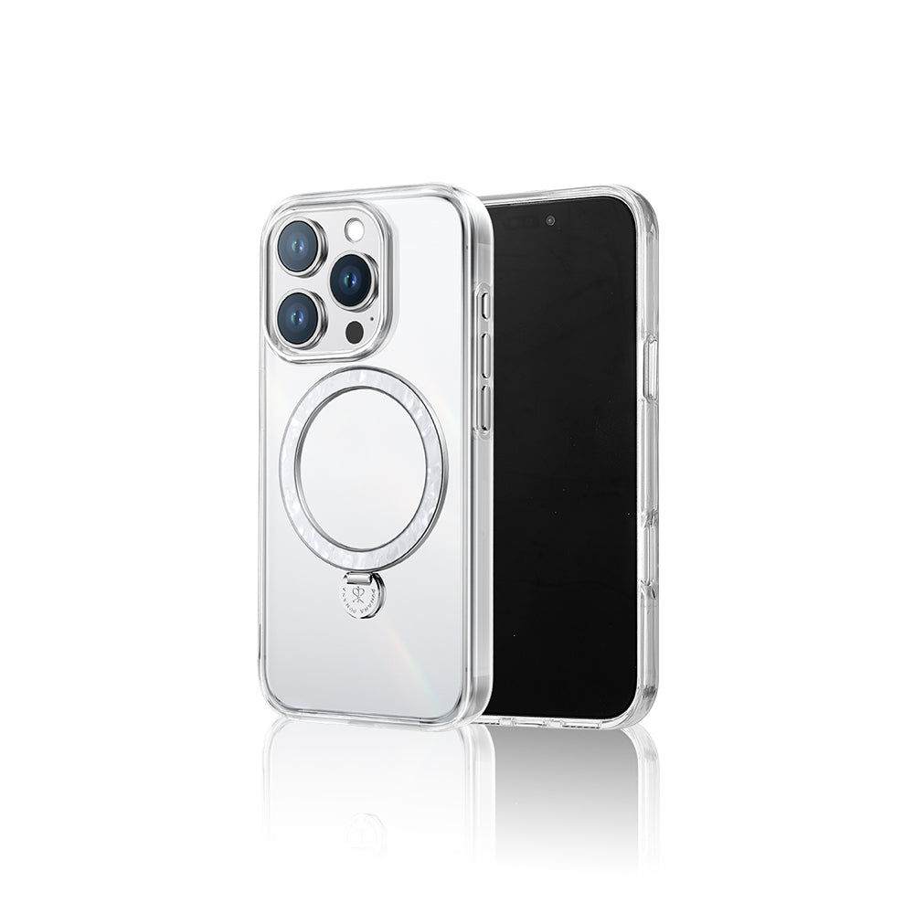 Apple iPhone 16 Pro Max Kılıf M-safe Şarj Özellikli Standlı Pynana Dancing Streamer Serisi Kapak Mor