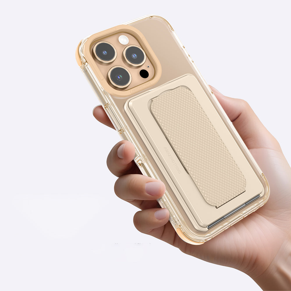 Apple iPhone 16 Pro Max Kılıf Magsafe Şarj Özellikli Standlı Set Amazingthing Omni Adventure Serisi Kapak Rose Gold