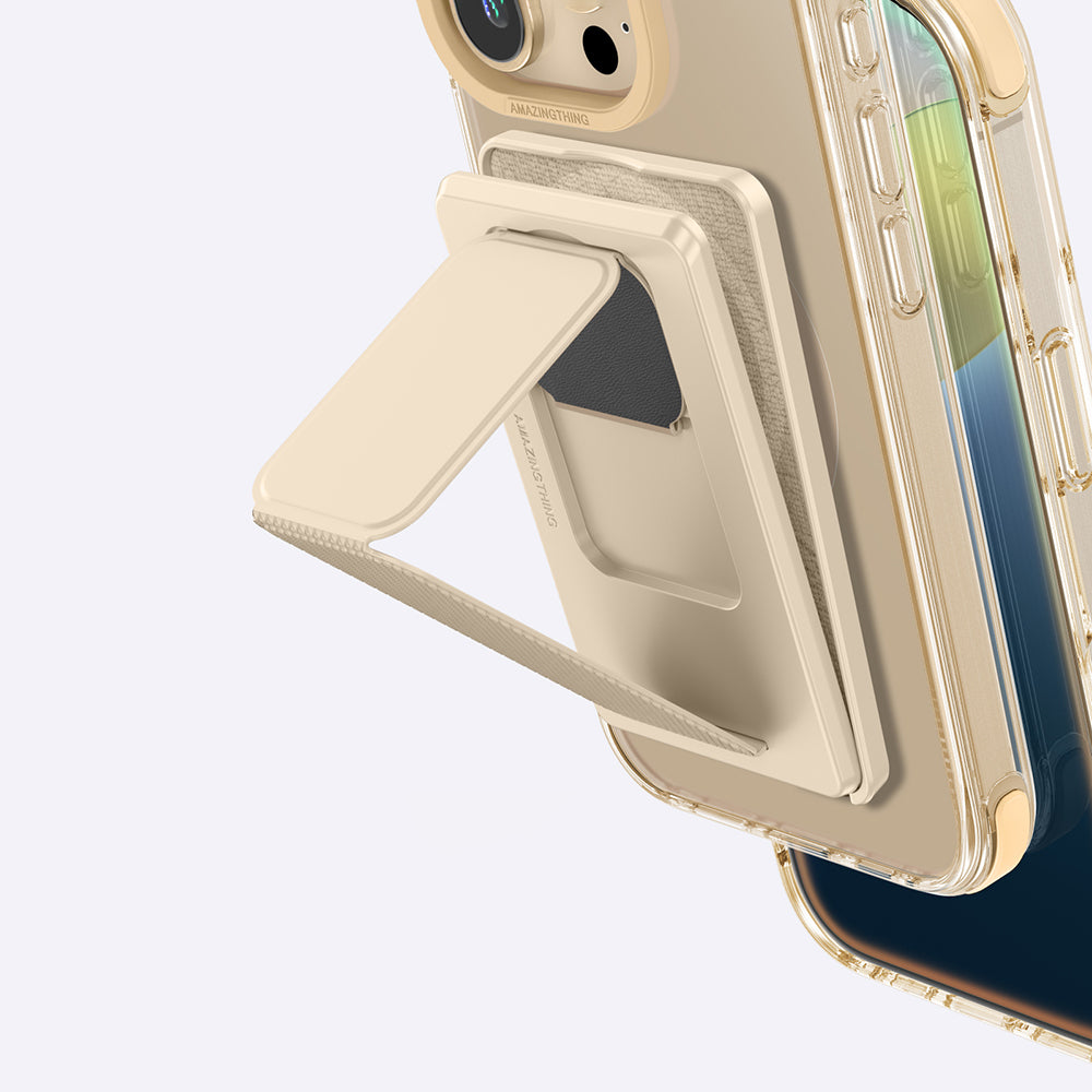 Apple iPhone 16 Pro Max Kılıf Magsafe Şarj Özellikli Standlı Set Amazingthing Omni Adventure Serisi Kapak Gri