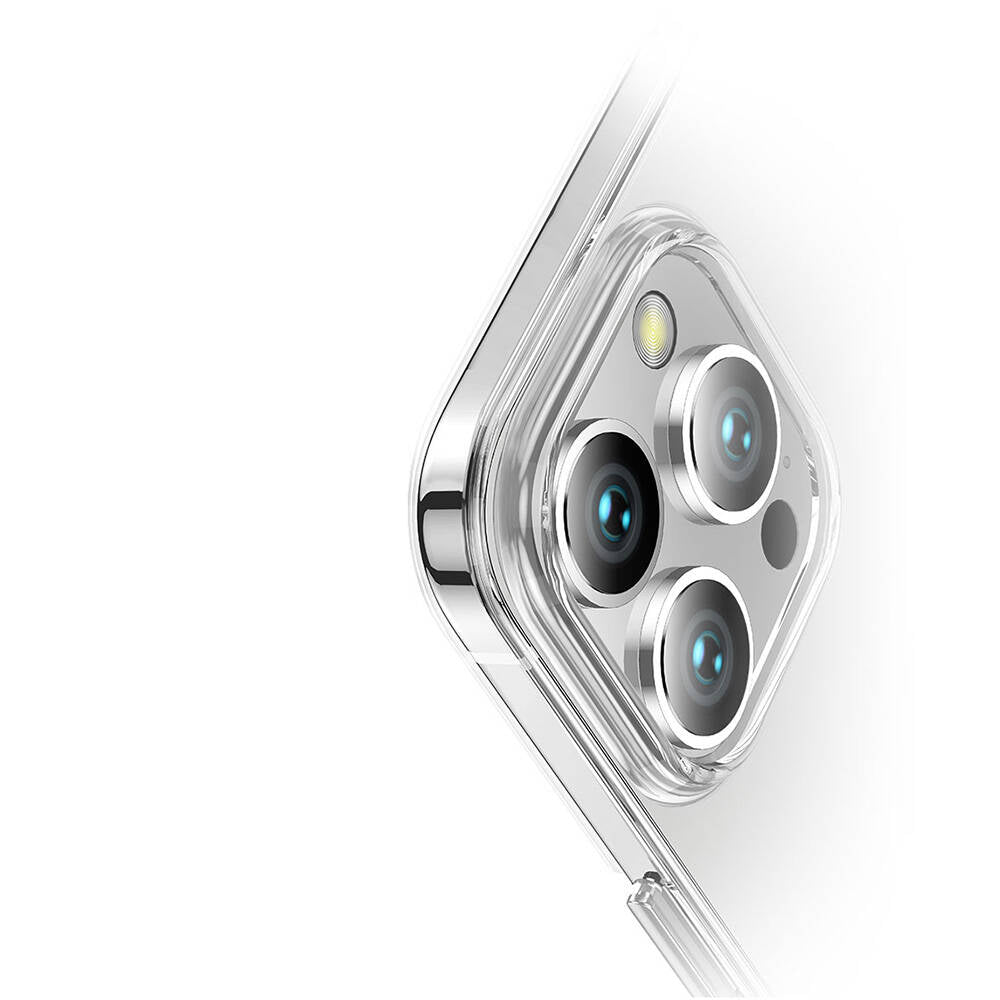 Apple iPhone 16 Pro Max Kılıf Magsafe Şarj Özellikli Transparan Sert PC Wlons Pita Kapak Şeffaf