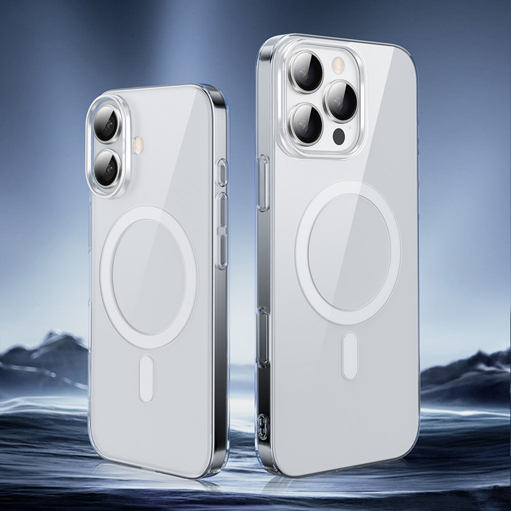 Apple iPhone 16 Pro Max Kılıf Magsafe Şarj Özellikli Wiwu YXK-207 Invisible Pro Sert PC Kapak Şeffaf
