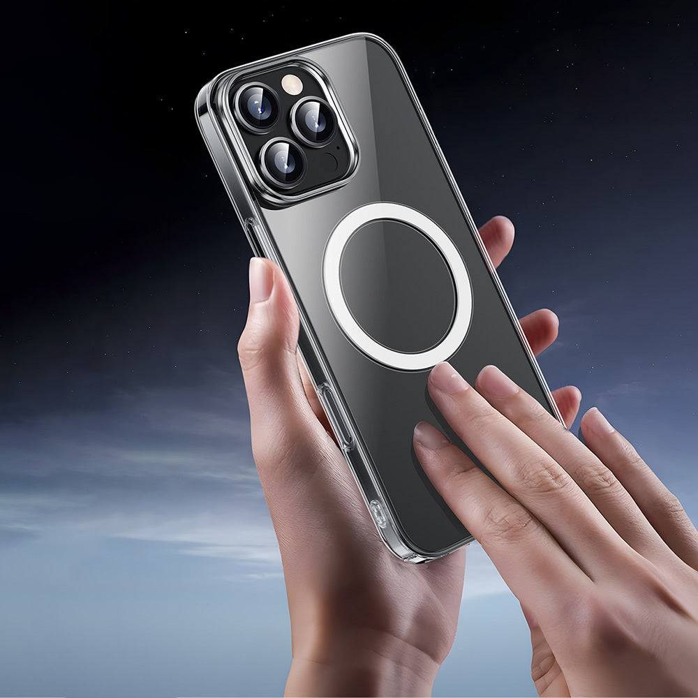 Apple iPhone 16 Pro Max Kılıf Magsafe Şarj Özellikli Wiwu YXK-207 Invisible Pro Sert PC Kapak Şeffaf