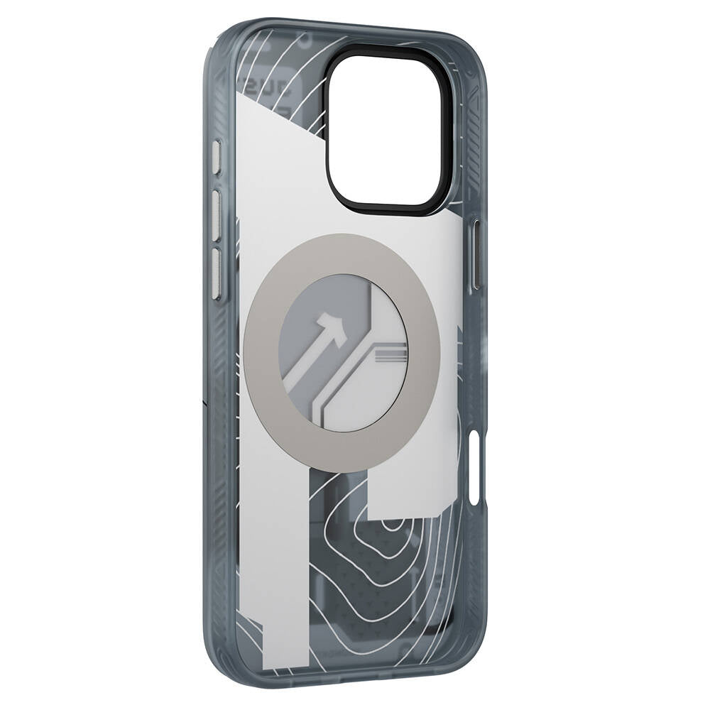 Apple iPhone 16 Pro Max Kılıf Magsafe Şarj Özellikli Youngkit 360° Standlı Starship Serisi Kapak Mavi