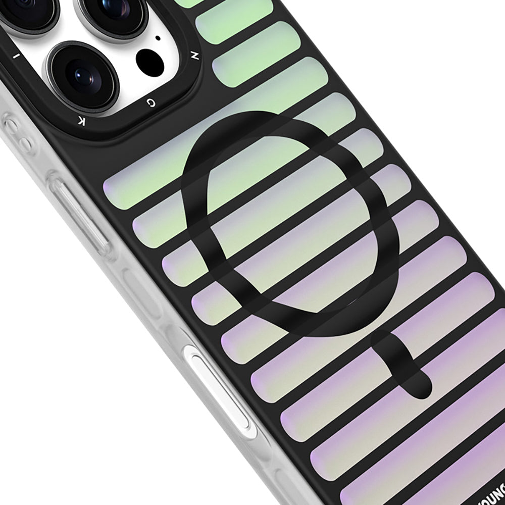 Apple iPhone 16 Pro Max Kılıf Magsafe Şarj Özellikli Youngkit Geek Serisi Kapak Siyah