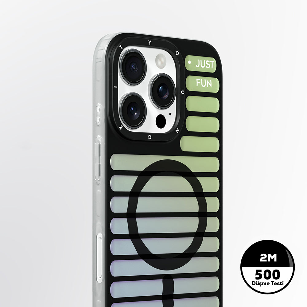 Apple iPhone 16 Pro Max Kılıf Magsafe Şarj Özellikli Youngkit Geek Serisi Kapak Siyah