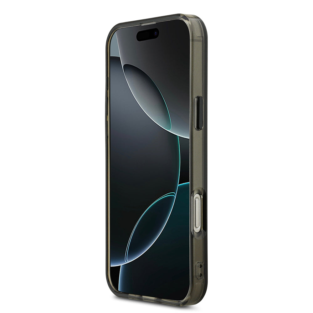 Apple iPhone 16 Pro Max Kılıf Mercedes Benz Orjinal Lisanslı M-safe Şarj Özellikli Buzlu PC Nostaljik Yıldız Dizayn Kapak Siyah