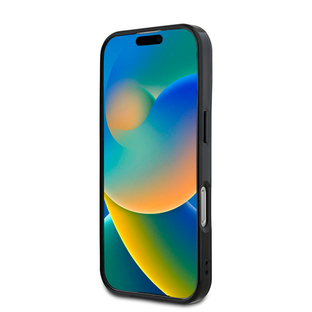 Apple iPhone 16 Pro Max Kılıf Mercedes Benz Orjinal Lisanslı Magsafe Şarj Özellikli Çift Katmanlı Paralel Çizgi Desenli Kapak Siyah