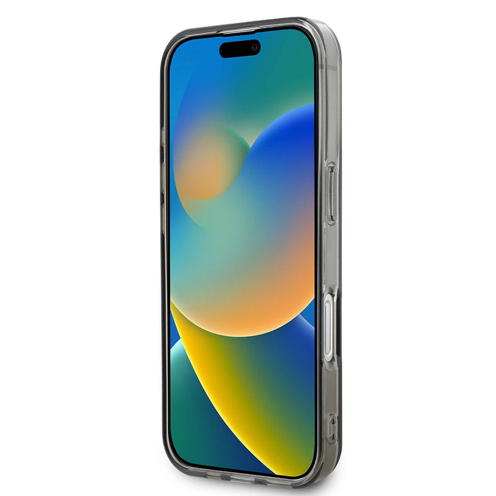 Apple iPhone 16 Pro Max Kılıf Mercedes Benz Orjinal Lisanslı Magsafe Şarj Özellikli Saydam Yüzey Silver Ring Kapak Siyah