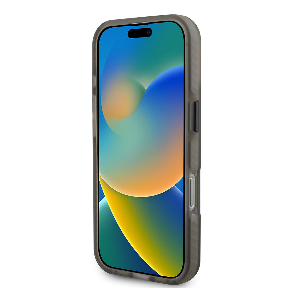 Apple iPhone 16 Pro Max Kılıf TUMI Orjinal Lisanslı Magsafe Şarj Özellikli Airbagli Buzlu Transparan Kapak Siyah