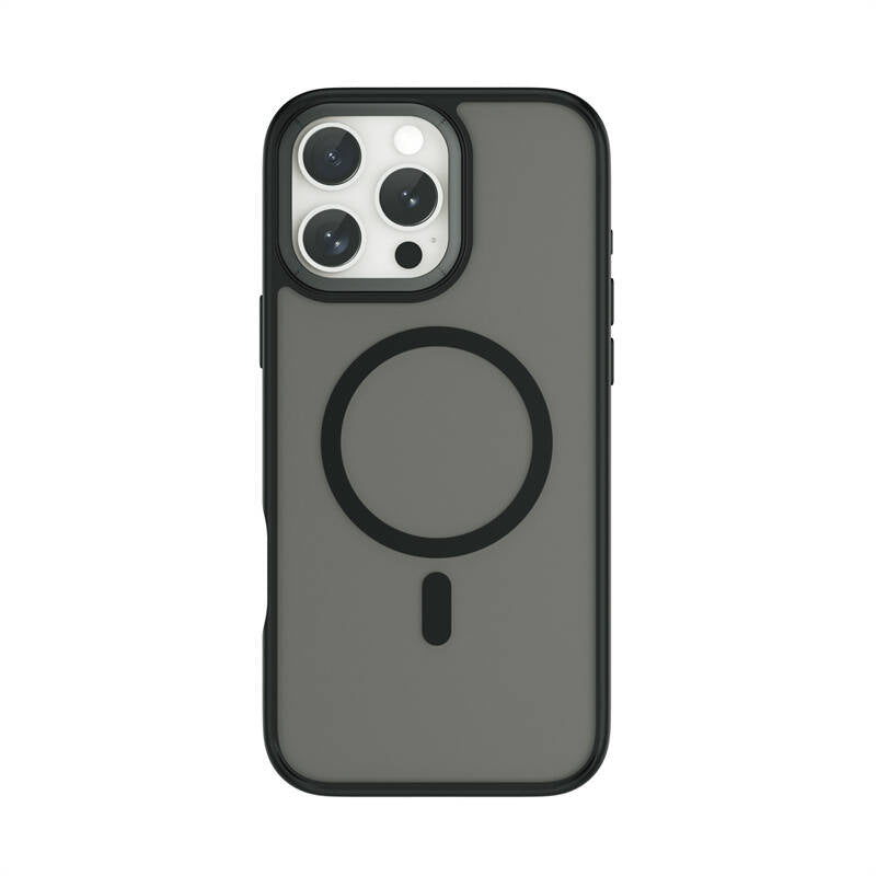 Apple iPhone 16 Pro Max Kılıf Wiwu FGG-012 ArmorPro Serisi Magsafe Şarj Özellikli Parmak İzi Bırakmayan Kılıf Gri