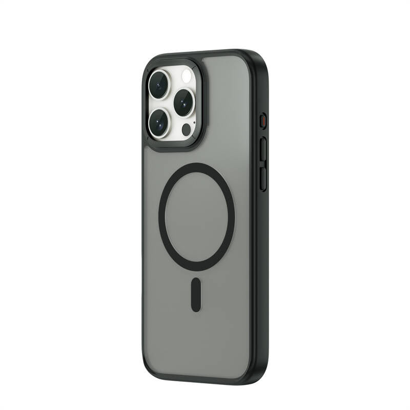 Apple iPhone 16 Pro Max Kılıf Wiwu FGG-012 ArmorPro Serisi Magsafe Şarj Özellikli Parmak İzi Bırakmayan Kılıf Gri