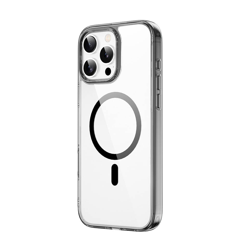 Apple iPhone 16 Pro Max Kılıf Wiwu MCC-101 iShield Pro Serisi Magsafe Şarj Özellikli Crystal Sert PC Kapak Siyah