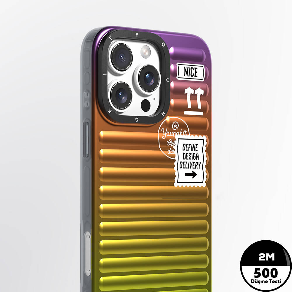 Apple iPhone 16 Pro Max Kılıf YoungKit The Secret Color Serisi Kapak Turuncu