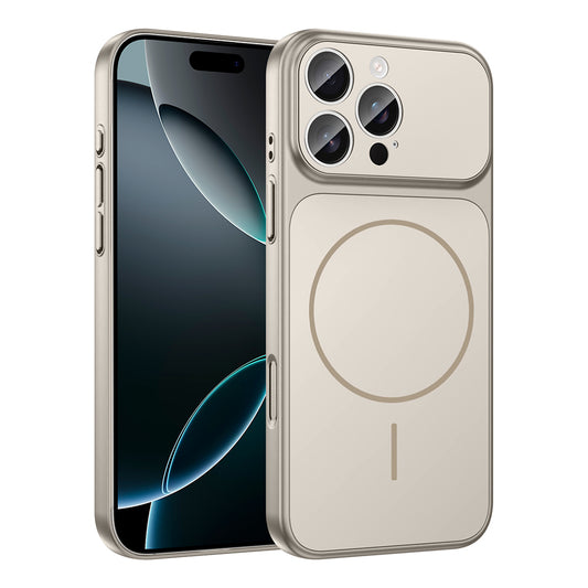 Apple iPhone 16 Pro Max Kılıf Zore M-Safe Şarj Özellikli Kamera Korumalı Formen Kapak Gri