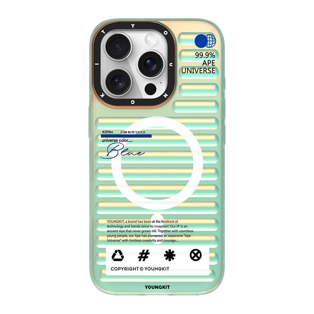 Apple iPhone 16 Pro Max Magsafe Şarj Özellikli Youngkit Chameleon Serisi Kapak Mavi