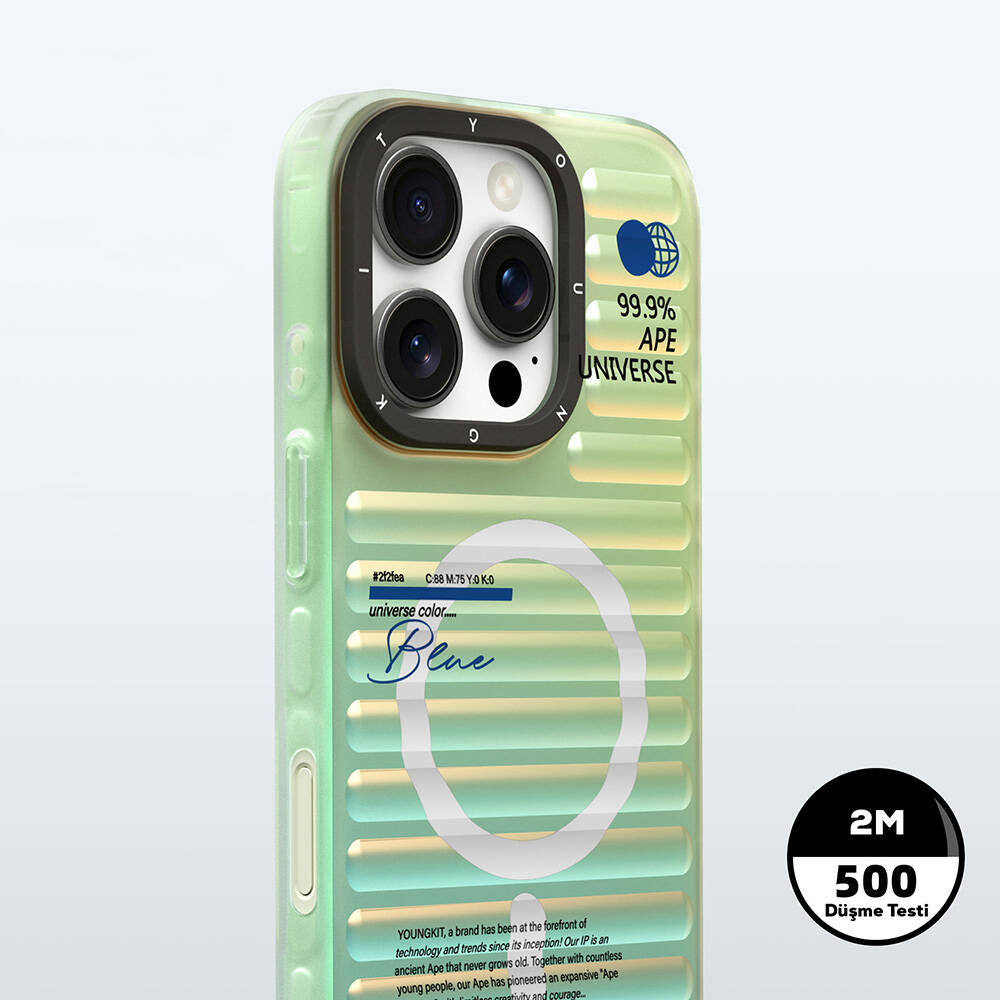 Apple iPhone 16 Pro Max Magsafe Şarj Özellikli Youngkit Chameleon Serisi Kapak Kırmızı