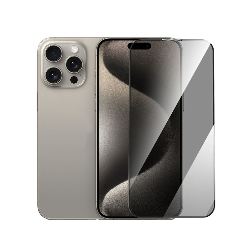 Apple iPhone 16 Pro Wiwu GT-021 Titan Guard Serisi Şok Emici Hibrit Polimer Privacy Ekran Koruyucu Film + Kolay Uygulama Aparatı Siyah