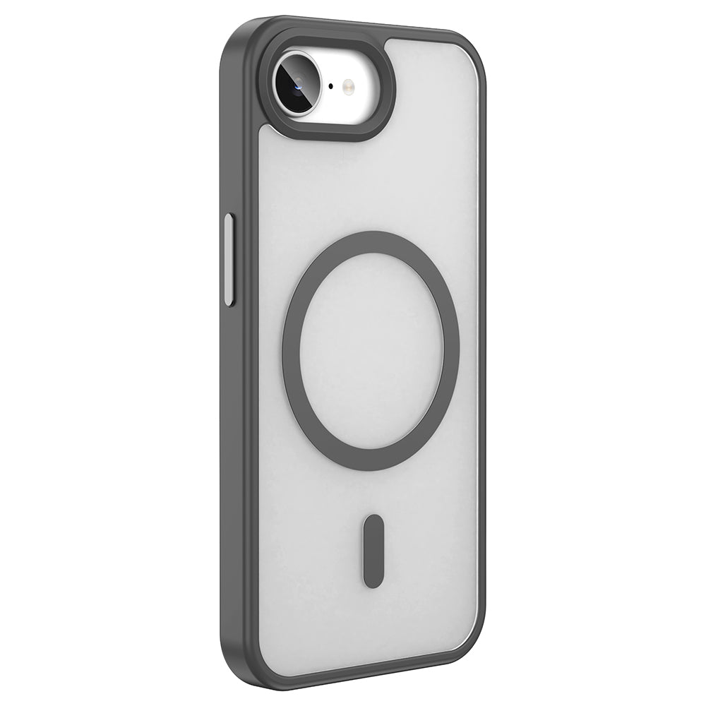 Apple iPhone 16E Kılıf M-safe Şarj Özellikli Mat Arka Yüzey Zore Sio Kapak Siyah