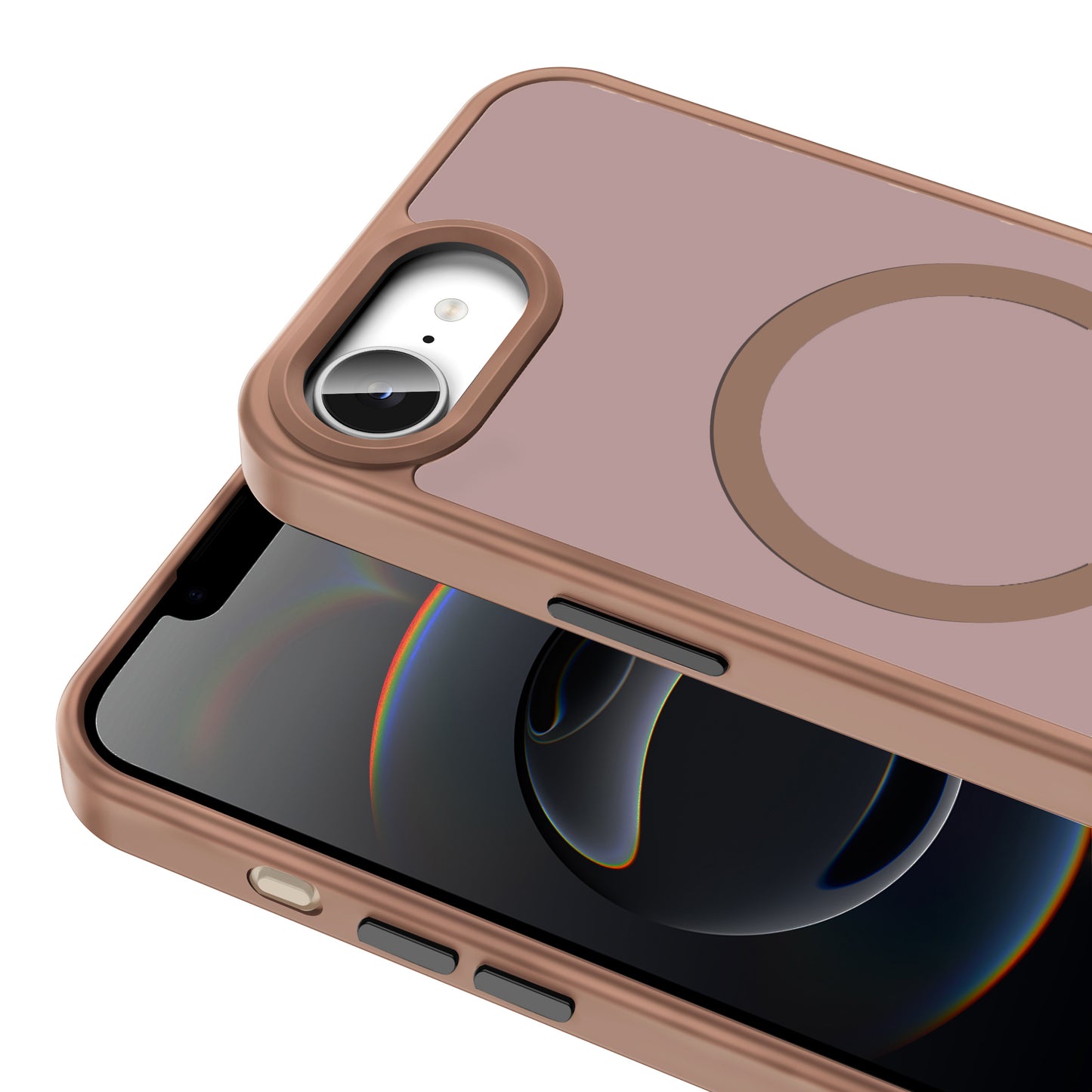 Apple iPhone 16E Kılıf M-safe Şarj Özellikli Mat Arka Yüzey Zore Sio Kapak Siyah