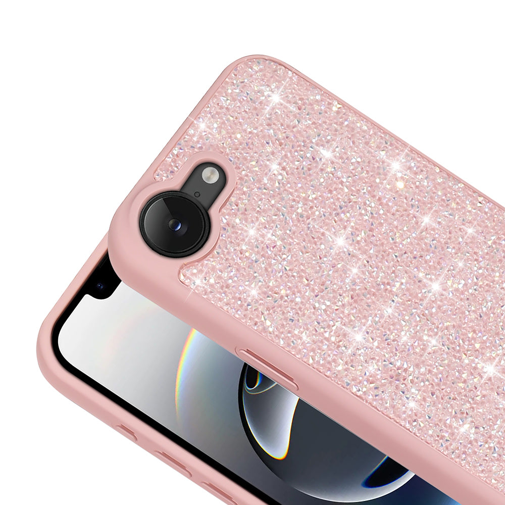 Apple iPhone 16E Kılıf Parlak Taşlı Tasarım Zore Pırlanta Kapak Siyah